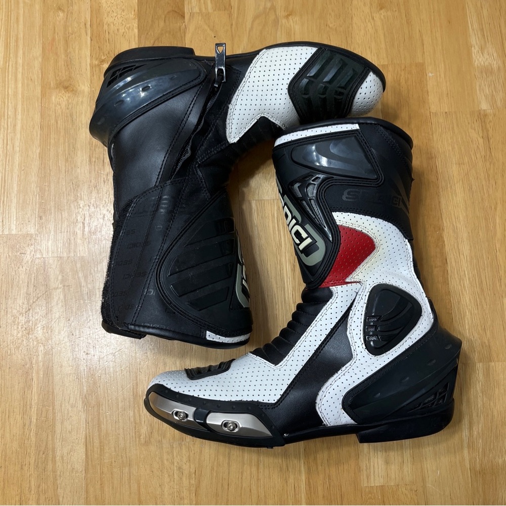 Sedici Ultimo Mens Race Motorcycle Boots White Size 10 US